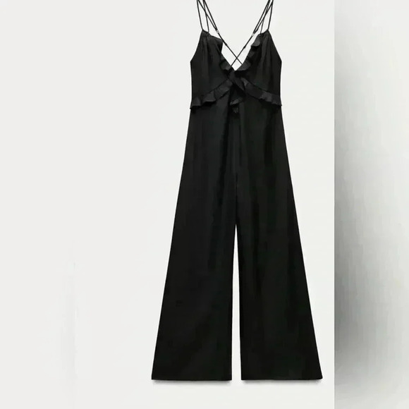 🔥🔥zara wide fit ruffled jumpsuit - Picture 5 of 5